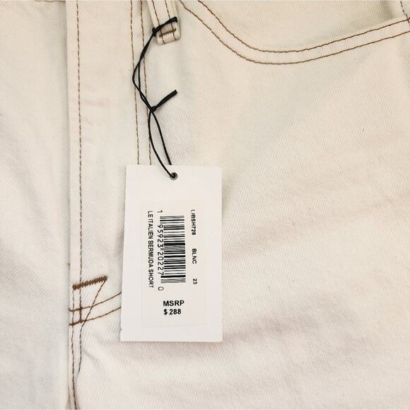 FRAME NEW $288 MSRP WHITE DENIUM BERMUDA SHORTS SIZE 23 - 27 INCH WAIST - Picture 6 of 7